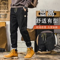 不掉色牛仔裤男夏季百搭永久蓝 黑色两色K3001    码数28-38码48元